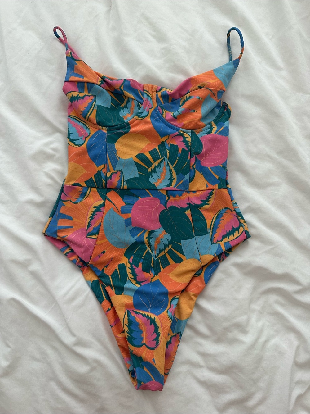 Women’s Skatie Tropical Leaf One-Piece Swimsuit - Multicolor